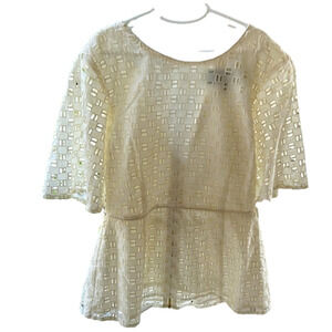 🌿C Wonder cream blouse, size 2🌿